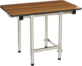 Seachrome 30-inch ADA Folding Shower Seat with Legs, Teak Phenolic Slats