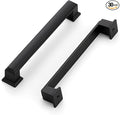 Ravinte Hardware 30 Pack Matte Black Cabinet Pulls, 5 Inch (128mm) Hole Center Zinc Alloy Drawer Handles for Kitchen Cabinets, Cupboards, Dressers, Square Solid Metal Hardware