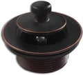 Lift and Turn Bathtub Drain Stopper with ABS Plastic Bushing, Fits in 1-1/2 Inch or 1-3/8 Inch Inner Bathtub Shoe, Easy to Install, Venetian Bronze