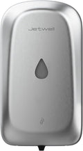 JETWELL Automatic Touch-Less Wall Mount Hand Soap Dispenser Liquid Drop Battery Operated, Brushed Stainless Steel Cover Large Capacity 34OZ/1000ML for Kitchen Home Commercial Bathroom