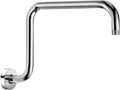 13 Inch S shaped Shower Arm,Stainless Steel Wall-Mounted High Rise Shower Head Extension Arm with Flange，Chrome,10Z1MK