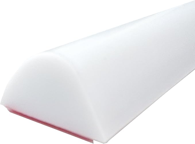 1/2" High Collapsible Shower Threshold Barrier - 59" Water Stopper - Splash Guard for Walk In Showers - Suitable for Bathrooms & Kitchens - White