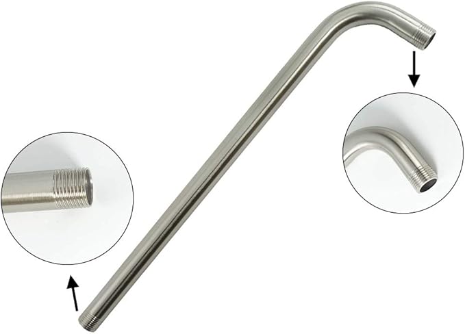 NearMoon Square Rain Shower Head With Extension Arm, Large Stainless Steel Rainfall Shower-Waterfall Full Body Coverage (8 Inch, Nickel)