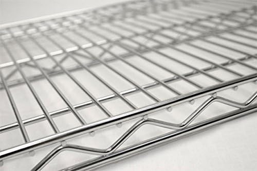 Omega 12" Deep x 24" Wide x 86" High 3 Tier Chrome Starter Shelving Unit