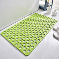 Casa and Beyond Shower Mat,Non Slip Bath Mat and Shower Mat with Suction Cups and Drain Holes,Bathroom Mat Easy to Clean Soft Machine Washable,Bathtub Mat Easy Dry&Cut (Green,35" x 24"(Rectangular))