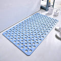 Casa and Beyond Shower Mat,Non Slip Bath Mat and Shower Mat with Suction Cups and Drain Holes,Bathroom Mat Easy to Clean Soft Machine Washable,Bathtub Mat Easy Dry&Cut (Blue,17" x 30"(Rectangular))