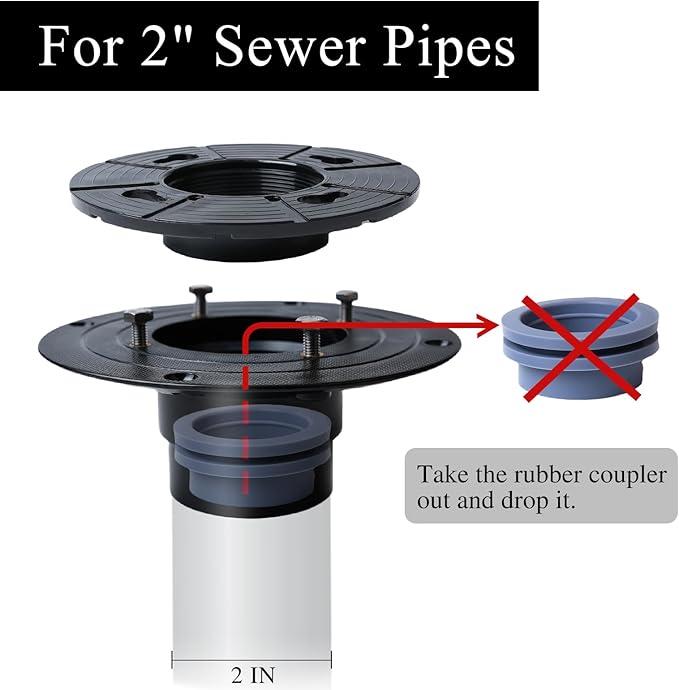 4 Inch Square Shower Drain, 304 Stainless Steel Shower Floor Drain Kit with Flange, Removable Grid Cover Hair Strainer, Golden Brushed Nickel for Bathroom, Garage, Laundry Room