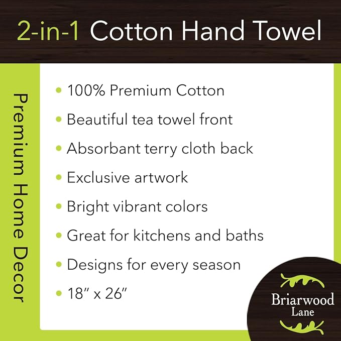 Briarwood Lane Smiling Snowman Cotton Hand Towel