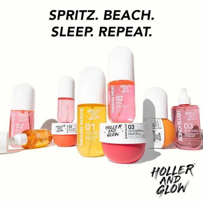 Holler And Glow Miami Wave Salted Caramel Body Butter, Body Butter For Women, Smells Good, Body Lotion For Extremely Dry Skin, Moisturizing, Nourishing, Shea Butter, Coconut, Vanilla Scented, 5.29 Oz
