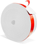 Wide Silicone Weather Stripping, 3 inch (W) x 20 Ft (L) Door Draft Stopper, Silicone Seal Strip for Doors Windows and Shower Glass Gap, White