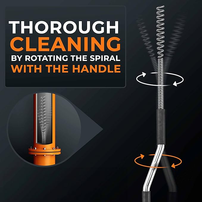 drain snake 3.0 [50 FT] - extremely long - Ideal plumbing snake for heavy & deep blockages - The drain auger for real do-it-yourselfers! (50 FT - 3/8 inch)