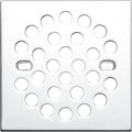 RRAJJ Square Improve 4-1/4 Inch(108mm*108mm) Screw-in Shower Floor Drain Grate Strainer (Chrome)