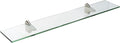 Spancraft Glass F-10x21-Brushed Steel Falcon Glass Shelf, Brushed Steel, 10" x 21"