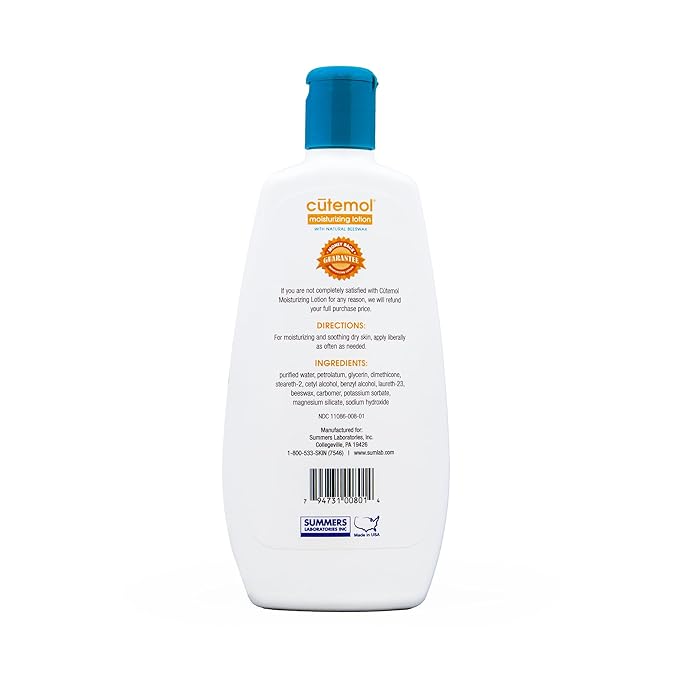 Cutemol Moisturizing Lotion - Daily Moisturizing Lotion - Fragrance-Free & Non-Greasy - Moisturize, Hydrate, Protect, & Relieve Dry Skin - 13.5oz