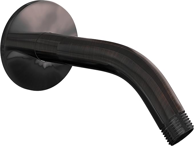 SparkPod 6 Inch Shower Arm with Flange - Solid Stainless Steel Shower Head Extension Arm - Wall-Mounted for Fixed & Handheld Showerheads - Teflon Tape Included (Standard 6", Vintage Oil-Rubbed Bronze)