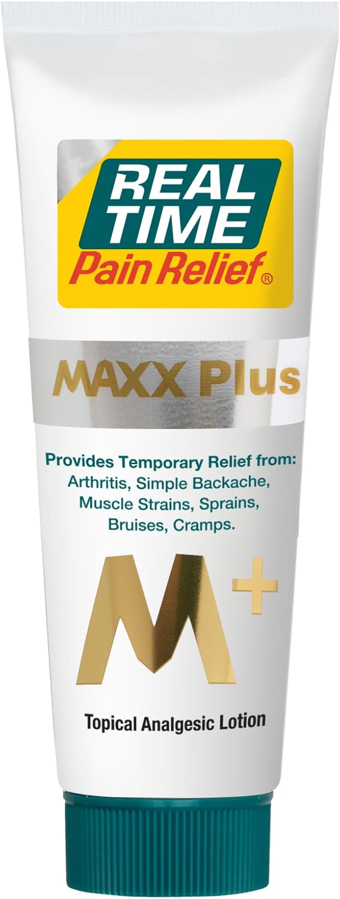 Real Time Pain Relief MAXX Plus - 4oz Tube | Intensive Formula with 19 Natural Ingredients Including Hemp Oil | Fast-Acting Relief for Muscle Pain, Arthritis, Backaches, and More