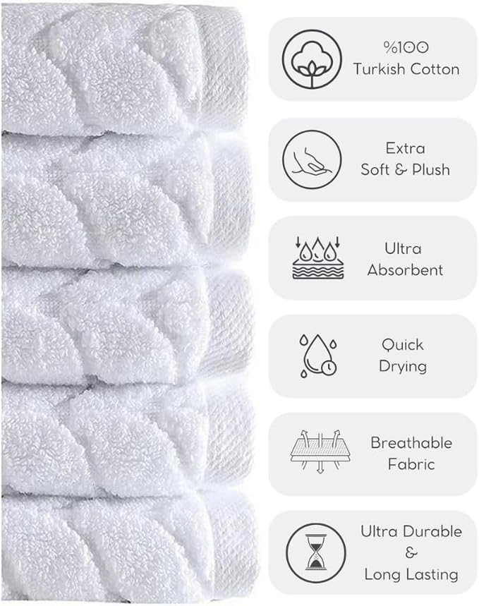 BAGNO MILANO Turkish Bath Towels, Soft Plush Jacquard Luxury Bath Towels, Quick Dry Towel Set (Coral Red, Bath Sheet)