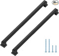 Ravinte Hardware 20 Pack Matte Black Cabinet Pulls, 10 Inch (256mm) Hole Center Zinc Alloy Drawer Handles for Kitchen Cabinets, Cupboards, Dressers, Square Solid Metal Hardware