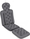 Bath Cushion, Full Body Bathtub Pillow with 160 Suction Cups, Bath Mat for Head and Neck Support, with Laundry Bag (Dark Gray, 56.2" x 16.2")