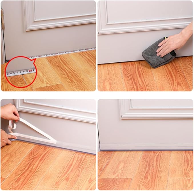 Weather Stripping Door Seal Strip, Door Weather Stripping Seal Strip Sealing Tape for Doors Windows Shower (45mm, Black)