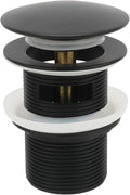 Matte Black Freestanding Bathtub Drain Stopper, Suitable for Most Bathtubs, Compatible with Drain Rough-in Kit