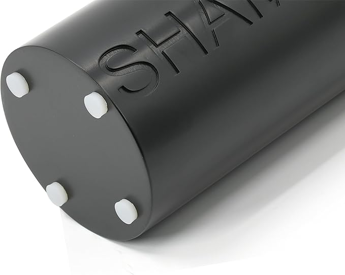 Matte Black Shampoo Dispenser Modern Refillable Pump Bottle with Embossed Text, Durable Resin Construction for Bathroom and Kitchen