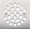 Square 4-1/4-inch Screw-in Shower Floor Drain Grate Strainer (Chrome)