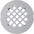 4 ¼” Chrome Snap-in Shower Drain Cover -Solid Brass Construction - 4.25" OD Premium Round Grate Strainer - Easy Install - Professional Grade and Durability - Polished Finish