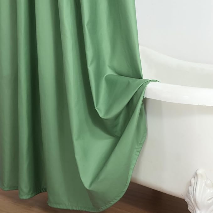 Fabric Shower Curtain 78 Inches Long, Green and White Ombre Shower Curtains for Bathroom, Modern Decorative Bathroom Curtains, 72" W x 78" H