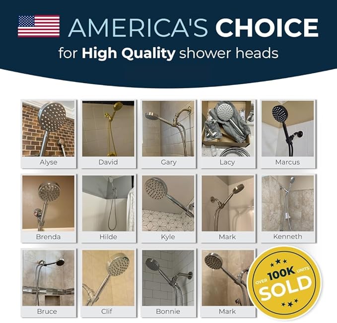 HammerHead Showers Solid Metal Two-Handle Shower Valve and Trim Kit, Volume and Temperature Control with Integrated Diverter, Pressure Balance Rough-In Valve Included, Brushed Gold