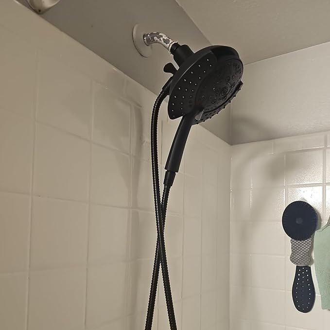 71-Inch Black Metal Shower Hose with Dual Cone Anti-Tangle Nuts: 304 Stainless Steels Design, Universal G1/2 Connector for Outdoor/Indoor Use -Suit for Home Gardening, Washing, Showering