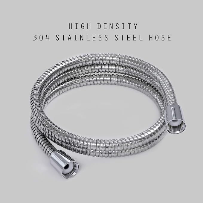 Shower Hose Replacement, 60-inch 304 Stainless Steel Hand Held Shower Hose With Brass Fitting (60-inch, Stainless Steel)