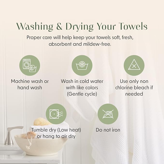 Springtree Home Luxury Bamboo Rayon Bath Towel Set of 4 | 35% Bamboo Rayon - 65% Cotton | Absorbent Quick-Dry Towels for Bathroom | Oeko-TEX Standard 100 Cotton | Blue Fog - 4 Pack