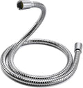 Shower Hose Replacement For Cleaning 304 Stainless Steel Shower Head Hoses 59 Inches High Pressure Bidet Hose Flexible Rose Gold Extension Showerhead Hoses Extra Long (Chrome, 48 In)