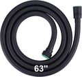 Aleasha Shower Hose, Premium PVC Shower Head Hose Extension for Bathing Toilet Cleaning Dogs Bathing 63 Inches Matte Black Bathroom Handheld Shower Hose