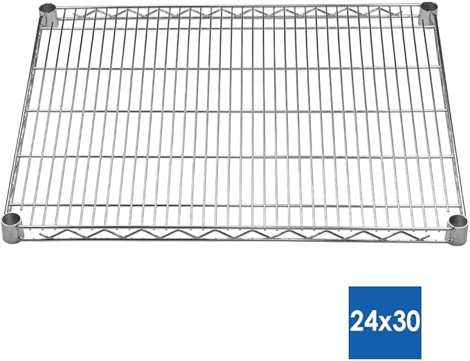 Shelving Inc. 24" d x 30" w x 72" h Chrome Wire Shelving with 5 Tier Shelves, Weight Capacity 500lbs Per Shelf