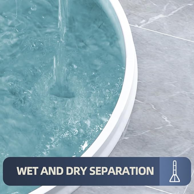 (Upgraded) 3” High Shower Threshold Water Dam 122 Inch Collapsible Shower Water Stopper Water Barrier Shower Water Guard Dry and Wet Separation for Bathroom Kitchen and More(10ft)