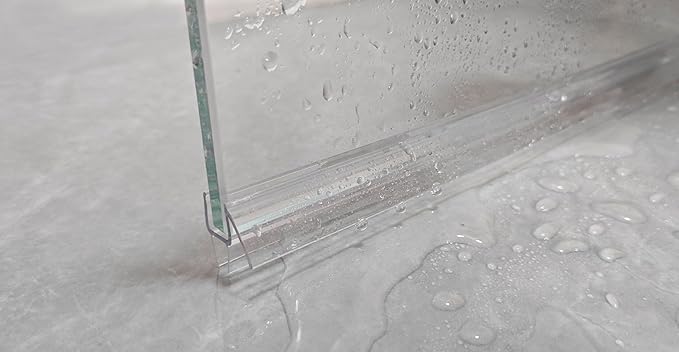 36" Shower Door Bottom Seal Strip Frameless Shower Sweep for 3/8" (10mm) Thick Glass Ultra Clear Polycarbonate (Single Pack)