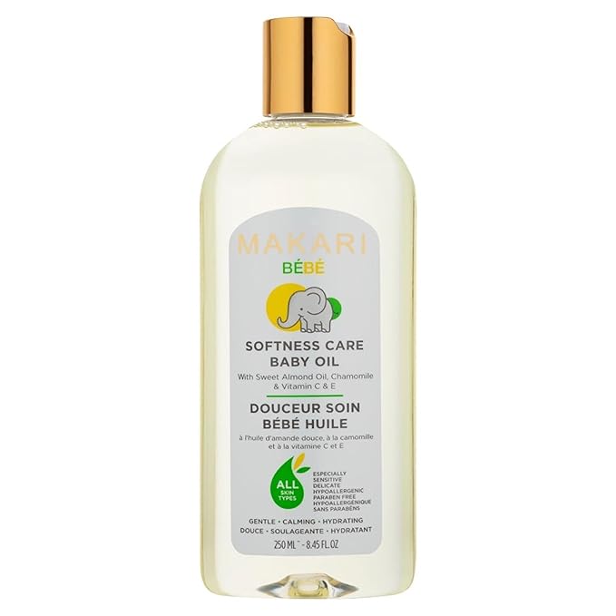 MAKARI Baby Care Bundle | Hypoallergenic Foaming Gel & Softness Care Baby Oil | Gentle Hair and Body Wash & Nourishing Oil for Sensitive, Delicate Skin