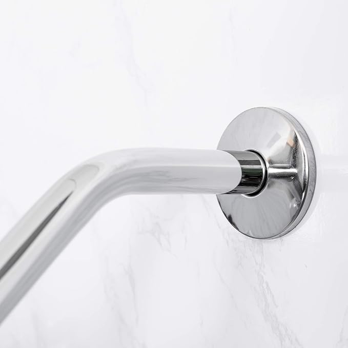 VETTA 8 Inch Shower Arm and Flange, Stainless Steel Construction, Shower Head Extension Extender Pipe Arm, Chrome Finish