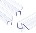 Shower Door Seal Strip Kits Set of 3 Polycarbonate Include 2 PCS 76" Side Seals and 1 PCS 36" Bottom Seal for 3/8"(10mm) Thick Glass