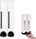 Shampoo and Conditioner Dispenser Bathroom Shower Soap Dispenser Wall Mounted Soap Dispenser No Drilling Required Extra Large Capacity Suitable for Hotel/Bathroom/Toilet White (Set of Two)