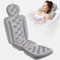 Full Body Bath Pillow for Bathtub, Thick Bathtub Cushion with Laundry Bag, Luxury Tub Pillow for Bath for Headrest Neck and Back Support Gray 51" x 16"