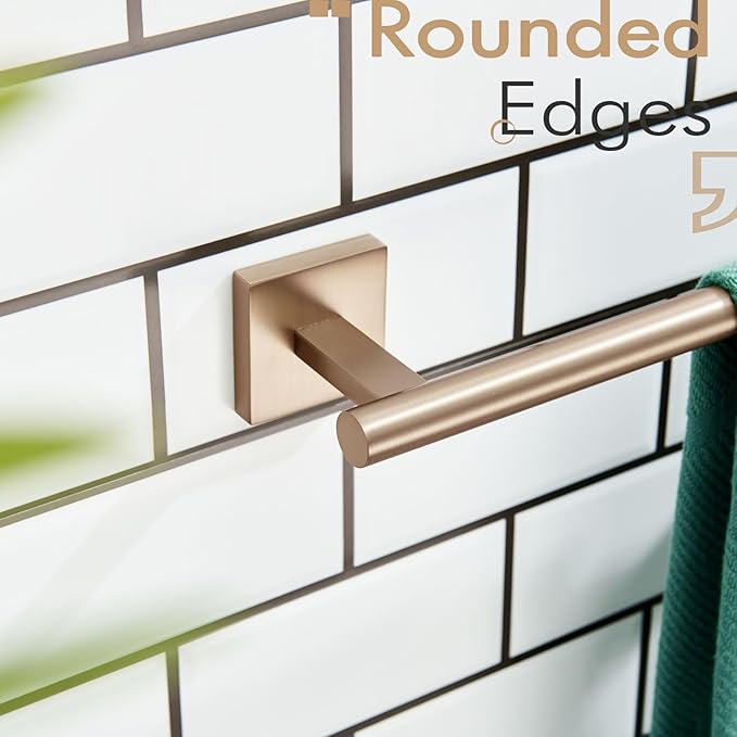 KOKOSIRI Hand Towel Bar Bathroom Towel Holder for Bath Kitchen Cabinet Towel Rails 16 Inch Champagne Bronze Stainless Steel B4005CPG-L16
