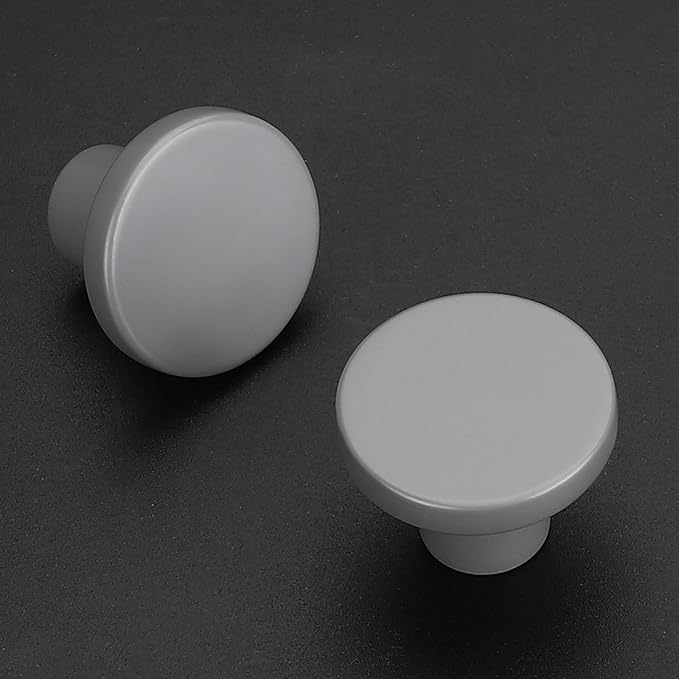 Ravinte 25 Pack Cabinet Knobs Grey Kitchen Cabinet Knobs Round Dresser Drawer Pulls Closet Door Pulls 1-1/5 Inch