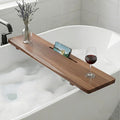 Acacia Wood Bathtub Tray Caddy for Freestanding Tub, 35 Inch Adjustable Bath Tray for Tub, Luxury Spa Bathroom Tray Organizer Table, Bath Tub Accessories for Women, Housewarming, Birthday Gifts