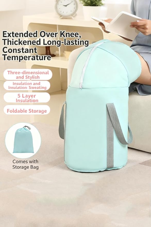 Collapsible Foot Soaking Tub, 2026 Upgraded 5-Layer Insulated Portable Foot Bath Basin, Heat-Resistant Foldable Foot Spa Bucket with Storage Bag for Home, Travel, Camping, Outdoor Use (Gray)