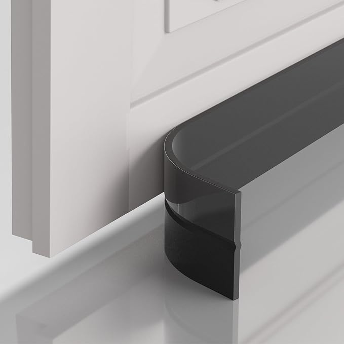 Door Seal Strip for Door Frame, 20ft Silicone Shower Glass Door Seal Strip, Door Gap Filler Bottom & Side Sealing Strip, 2 Inch Wide