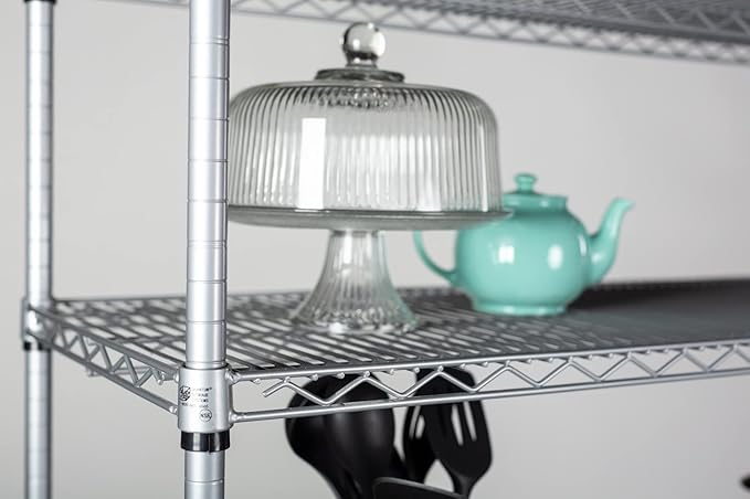 Omega 18" Deep x 30" Wide x 63" High 3 Tier Gray Starter Shelving Unit