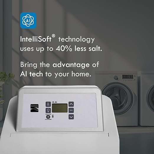 Kenmore 420 Water Softener System – 40,000 Grain Capacity with Salt Saving Technology – Whole Home Hard Water & Iron Reduction – Compact, Easy Install